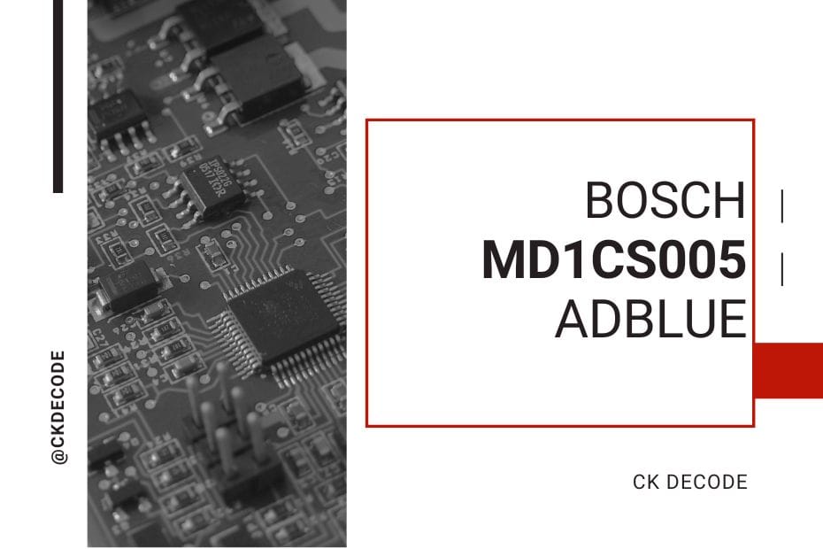 Bosch MD1CS005 Adblue off