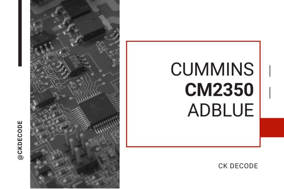 CUMMINS CM2350 AdBlue off