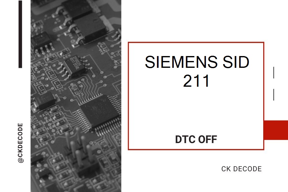 SIEMENS SID 211 dtc off