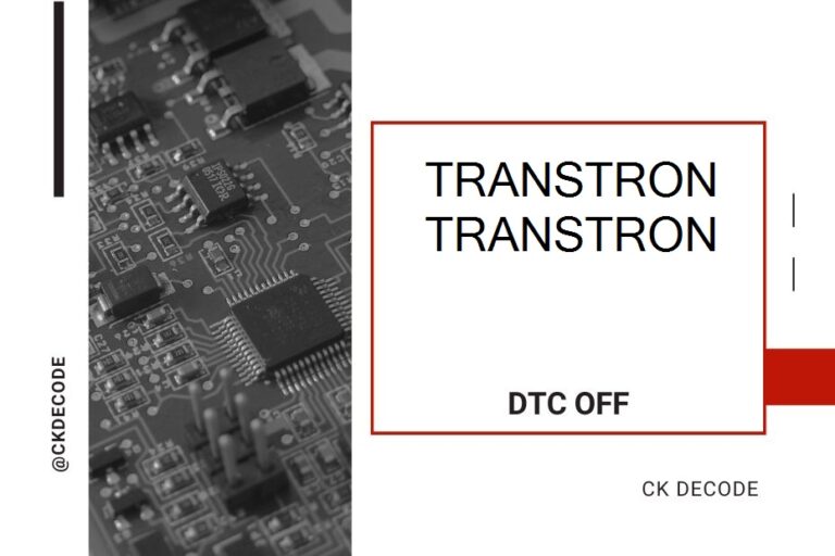 TRANSTRON DTC Off Online Service - CKECU