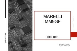 MARELLI MM9GF dtc off