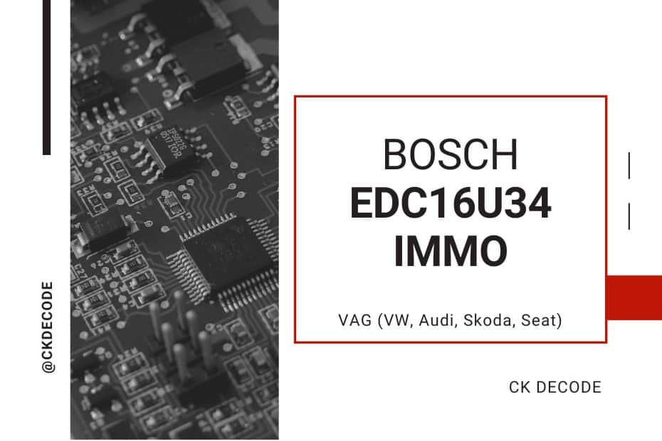 VAG (VW, Audi, Skoda, Seat) Bosch EDC16U34 Immo