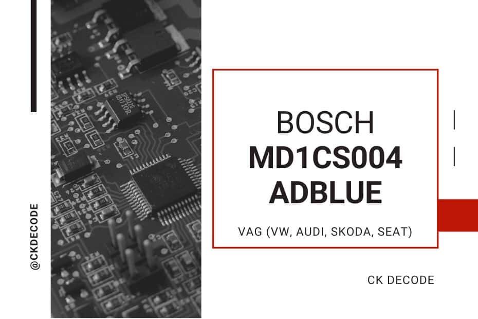 VAG (VW, AUDI, SKODA, SEAT) BOSCH MD1CS004 Adblue