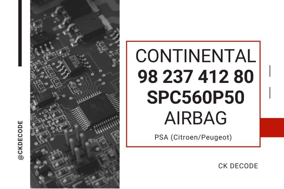 PSA Continental 98 237 412 80 SPC560P50 Airbag