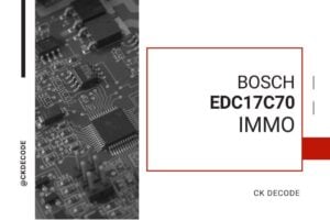 EDC17C70 Bosch immo