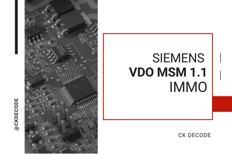 Siemens VDO MSM 1.1 Immo