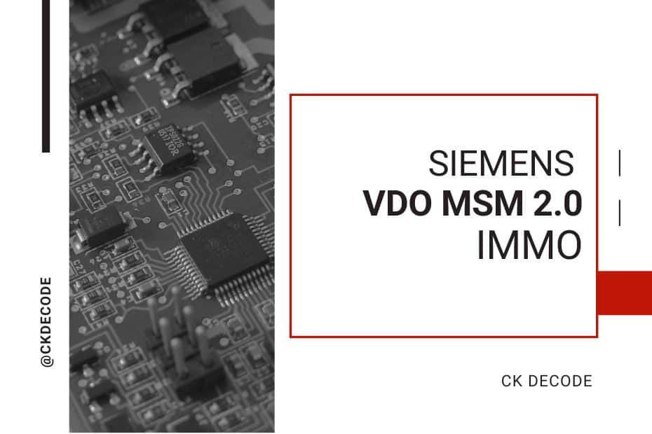 Siemens VDO MSM 2.0 Immo